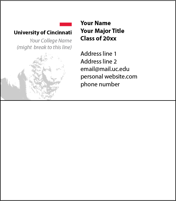 UC Student business card 3